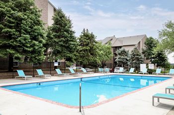 Pool with relaxing chairs